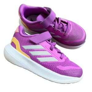 Adidas Runfalcon 5 toddler girls 9C running shoes purple sneakers